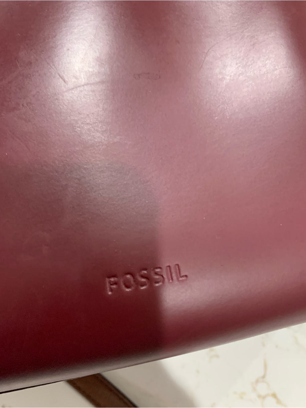 Fossil Rachel Small Leather Burgundy Satchel Bag - Picture 12 of 16